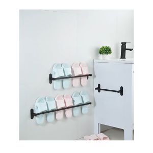 Kệ để dép treo khăn hợp kim Nhôm tĩnh điện thế hệ mới không khoan tường-ESTLA