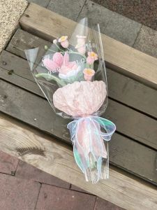 Tulip Gai Dầu Dệt Bằng Sợi Hoa Hướng Dương Hoa Chuông Thủ Công Hoa Cưới Hoa Sinh Nhật Quà Tặng Hoa Cầm Tay