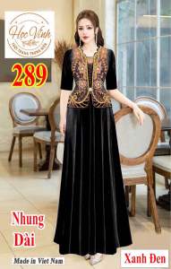 M289 Đầm Nhung Trung Niên Cao Cấp