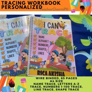 PERSONALIZED TRACING WORKBOOK Laminated Cover 65 pages