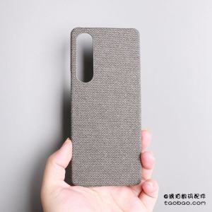 Sony Xperia 1 V/1 III/IV/ 5 III Canvas Texture Phone Case Graphite Grey Mark 4 Mark 5 Simple Business Anti-slip Dirt-resistant Pro-I Protective Cover