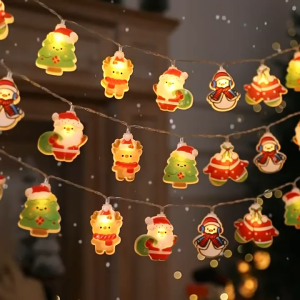 EmmAmy® LED Christmas Lights Santa Claus Snowman Christmas Tree String Lights Christmas Decorations Colorful Lamp