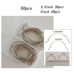 C Type Curved Of Wefts Weaving Needles Household Hand Sewing Pins For Upholstery Carpet Leather Canvas Repair Hair Extensions