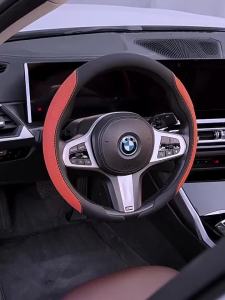 Mazda 3 BP 2019-2025 Alexa Bọc Vô Lăng Ô Tô Da Nappa Chống Trơn Trượt Thoáng Khí Phụ Kiện 15 Inch Bọc Da Giả