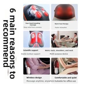 SKG | Thermal Back Massager Support Car Waist Cushion