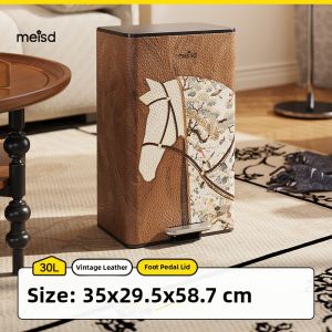 MEISD | Vintage Style Pedal Trash Can Large Capacity