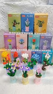 Mini Flower Nano Brick Toys Flower Building Block DIY Eternal Florist Toys For Kids Desktop Decoration Succulant Plant Teacher Mother Day