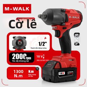 M-WALK 1300N.m Máy Vặn Vít Không Chổi Than Máy Vặn Vít Điện Không Dây Công Cụ Điện 1/2 Inch Tương Thích Với Pin Milwaukee 18V