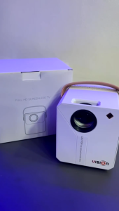 VISION Q96E300 Smart Mini Projector Android 9.0 – 1080P Full HD 2000 Lumens ±15° Keystone WiFi with YouTube & Netflix Portable Home Theater LED Projector for Movies Gaming & Work