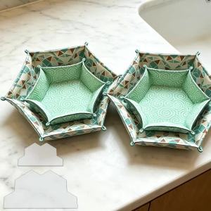 YOMDID 2pcs Hexagonal Decorative Storage Baskets DIY Transparent PET Quilting Templates - Templates for Accurate Patchwork