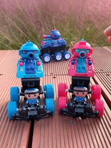 Mainan Anak Mobil Zap Road Monster Truck Offroad Rubah Bentuk Ban Karet Inertia Car Push Tekan Robot Tembak 6 Roda