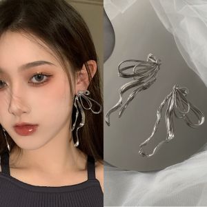 Long Tassel Butterfly Earrings Women Korean Fashion Simple Metal Earring Jewelry Accessories for Girls