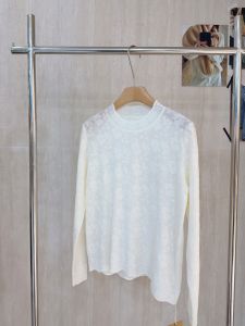 French Elegant High Collar Lace Embroidery Design Womens Base Shirt Autumn Winter New Style High End Feeling Inner Wear Top