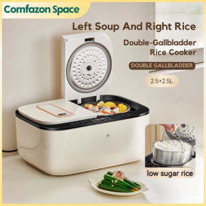 5L Rice Cooker Household Large Capacity Multi Functional No Stick Smart Double Gallon Rice Cooker For Cooking 双胆双控电饭煲