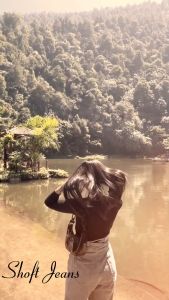 SoftJeans Celana Highwaist J23 Korean Style Acid Grey Kulot Jeans Pinggang Tinggi Kancing Dua Silang Belakang Panjang 100cm