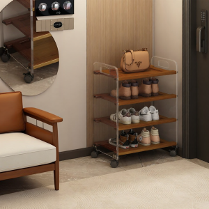 CHUJUN | Multi-layer Narrow Entryway Easy-to-assemble Movable Shoe Rack