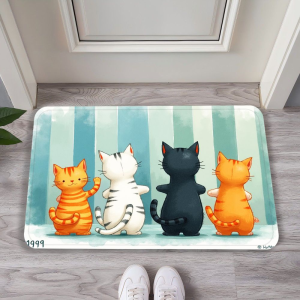 VIKAMA Kawaii Cute Pet Mat Anti Slip Absorbent Washable Dorm Bedroom Tub Side Indoor Outdoor Decor Rug