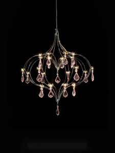 QIANYUE | Heart-Shaped Crystal Chandelier Firefly Modern Luxury French Style Chandelier