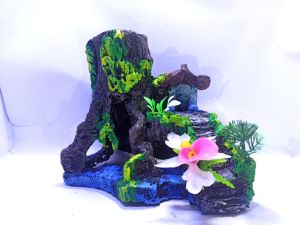 Tebing Hiasan Aquarium/ Tebing Rumah Pohon/ Bahan Resin/ Ornament Aquarium