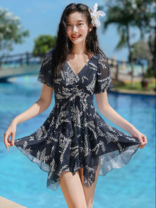 XTEP | Conservative Slimming One-Piece Dress Swimsuit