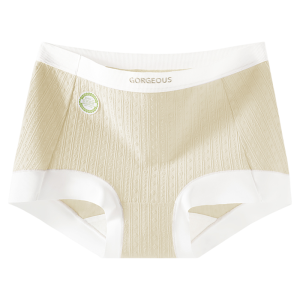 miiow | Pure Cotton Womens Underwear Breathable Antibacterial Mid-Waist Small Flat Angle Four Corner Shorts Comfortable Briefs