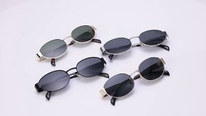 (Mã TA-METAL) Kính mát thời trang gọng titan mạ vàng cao cấp chống ánh sáng xanh chống tia UV