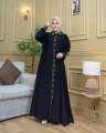 Nayra Mode Azzahra Abaya Bordir Bahan Kiara Sortware Jetblack. 