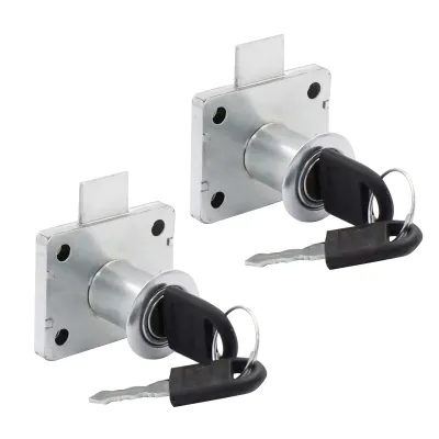 2 Sets of Furniture Locks Office Desk Drawer Locks Cabinet Locks Locks with Keys Used for Bedside Tables Filing Cabinets