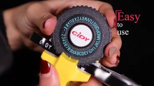 CIDY Label Maker 3D Mini Portable 9mm with 2 Tapes PVC Manual Typewriter Tape Embossing Label Maker for Craft Label Tool