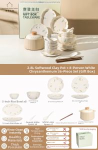 MODERN SWEETHOME | Glazed Color & Relief Dinnerware Set