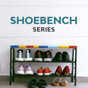 Modern Retro Bench With Shoe Rack/Designer Shoe Bench With String Woven Seat - Mix color