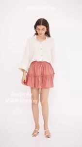 HJYN | Áo sơ mi linen premium Camellia màu muối tiêu dáng loose fit rộng rãi