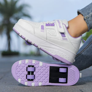 Invisible Four-Wheel Auto-Retractable Children Wheeled Shoes