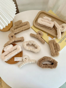 Kẹp Tóc Nữ Mùa Thu Đông Bằng Vải Nhung PU Mềm Mại Kẹp Tóc Kiểu Cá Mập Kẹp Tóc Phụ Kiện Tóc Thời Trang Cao Cấp