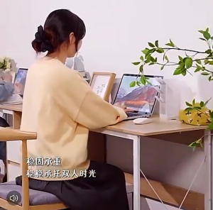 ชุดโต๊ะทำงานคู่ พร้อมเก้าอี้ 2 ตัว โต๊ะทำงานยาว ชุดโต๊ะทำงานพร้อมเก้าอี้ โต๊ะออฟฟิศ สไตล์มินิมอล