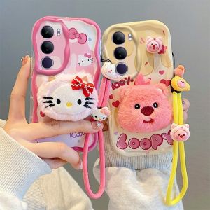 ตุ๊กตาการ์ตูน เคสโทรศัพท์ Phone Case VIVO Y19s VIVOY19s ใหม่ที่สร้างสรรค์น่ารักแฟชั่น3D ตุ๊กตาบีเวอร์เบรต์หมีเฮลโลคิตตี้รวมทุกอย่างพร้อมสายคล้อง Cover 2024