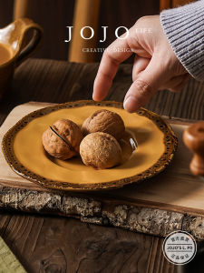 Vintage Ceramic Coffee Cup And Saucer Set with Leopard Print Japanese Style Afternoon Tea Lip Invasive Office Environment Adult Use