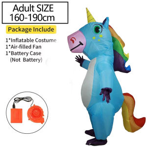 Creations Inflatable Costume Adult Full Body Riding a Unicorn Blow Up Costume for Halloween Inflatables Party