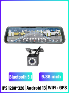 BQCC | BQCC Portable 9.36 Inch Bluetooth MP5 HD Screen Android Carplay Touch Screen USB Bluetooth DVR Reversing Image Car Radio