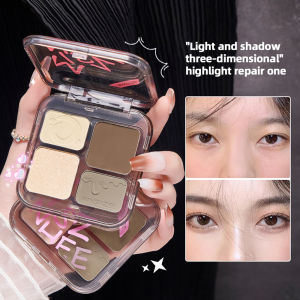 Long-Lasting 4 Colors Highlighter Contouring Palette Illuminator Makeup 3D Bronzer Matte Contour Powder Shadow Palette Cosmetics