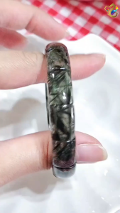 Collection Grade Devilish Green Rutile Tourmaline Shou Pai Bracelet