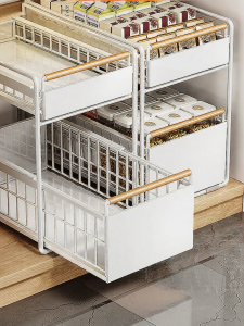 JINXIUBAINIAN | Sliding Multi-functional Cabinet Organizer