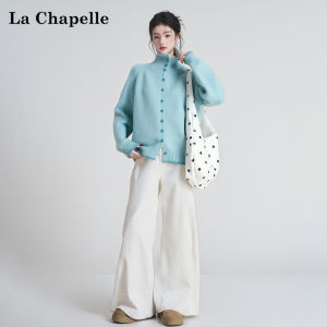 La Chapelle | Áo Cardigan Len Dệt Mềm Mại Cổ Cao Rộng Rãi Ấm Áp Dành Cho Nữ
