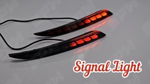 Tesla Model 3 / Model Y Rear Bumper Reflector LED Reflector Daylight (Dragon Scale) Rear Foglamp Model-3 Facelift 2023