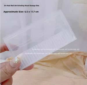 Portable Manicure Grinding Head Disinfection Box Double Layer Filter Cleaning Multi Functional Storage Organizer Tool New Model