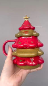 |CHÍNH HÃNG| LY SỨ STARBUCKS CÂY THÔNG NOEL 355ML