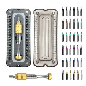 37 in 1 Precision Screwdriver Set with Magnetic S2 Steel Torx Phillips Bits Low Gravity Handle for PC iPhone Repair Tools Kit