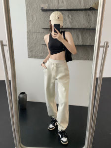 กางเกงวอร์มโยคะเอวสูงผ้าฟลีซหนา กางเกงวอร์มลำลองสำหรับผู้หญิง กางเกงวอร์มฤดูหนาว ทรงหลวม ทรงสลิมฟิต กางเกงวอร์มฤดูหนาว