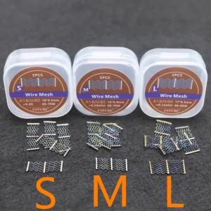 5PCS/BOX FATUBE Welding Flaky Mesh Heating Wire AI Ni80 0.2ohm 0.15ohm S M L Code for Electric Heating Equipment