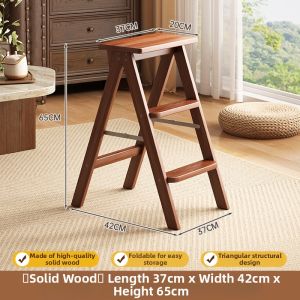 CHUJUN | Multifunctional Wooden Step Stool Ladder